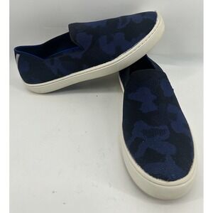 Rothy's The Original Slip On Comfort Sneaker Blue Camo Womens Size 8.5